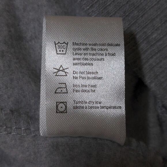 Chaser Knit Top in Vintage Ski Print Heather Gray Crew Neck Long Sleeves S New - Picture 11 of 11